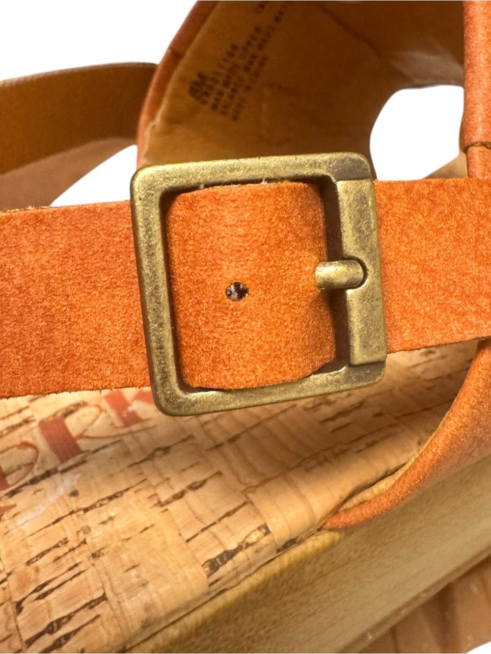 Kork-Ease Orange Woven Platform Sandals faux leather Sz 8 New without tag - Picture 7 of 9
